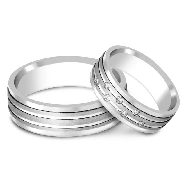 Обручальное кольцо с бриллиантами (000134)