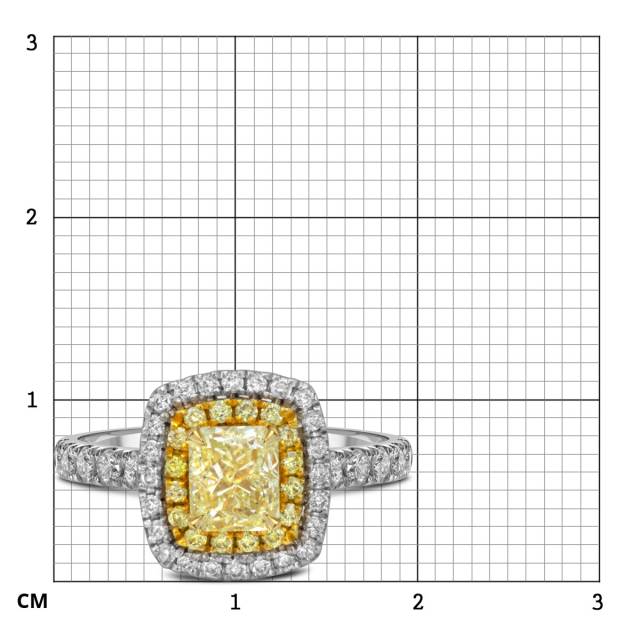 Помолвочное кольцо из белого золота с бриллиантами (054918)
