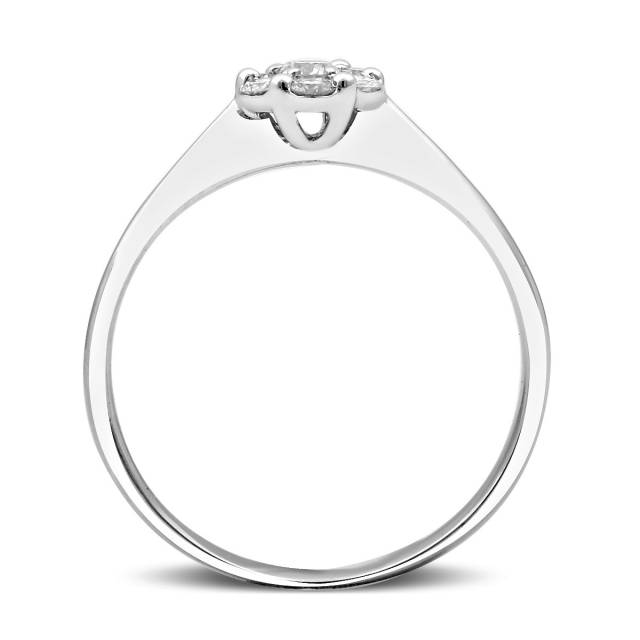 Помолвочное кольцо из белого золота с бриллиантами (025166)