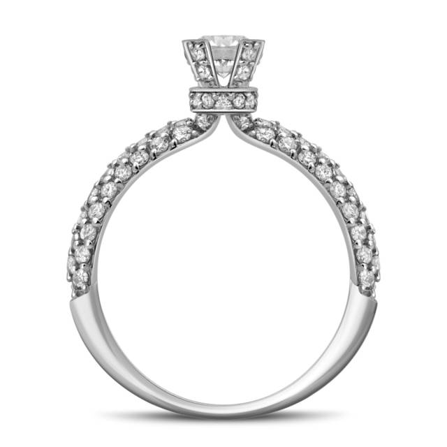 Помолвочное кольцо из белого золота с бриллиантами (035759)