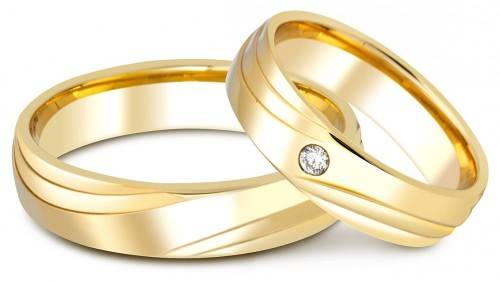 Обручальное кольцо с бриллиантом из золота Peter Heim 16.5