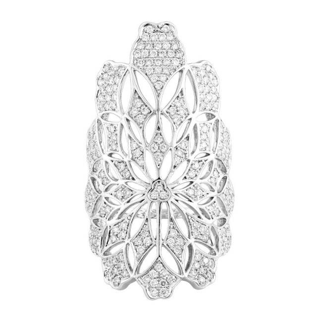 Кольцо с бриллиантами Ажурное (012534)