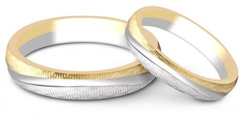 Обручальное кольцо из комбинированного золота 16.5