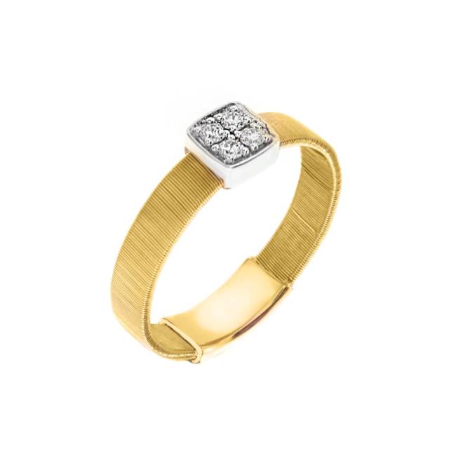 Кольцо из жёлтого золота с бриллиантами (050725)