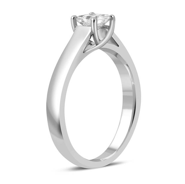 Помолвочное кольцо из белого золота с бриллиантом (053729)