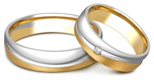 Обручальное кольцо из комбинированного золота 14.3