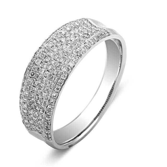 Кольцо из белого золота с бриллиантами (022129)