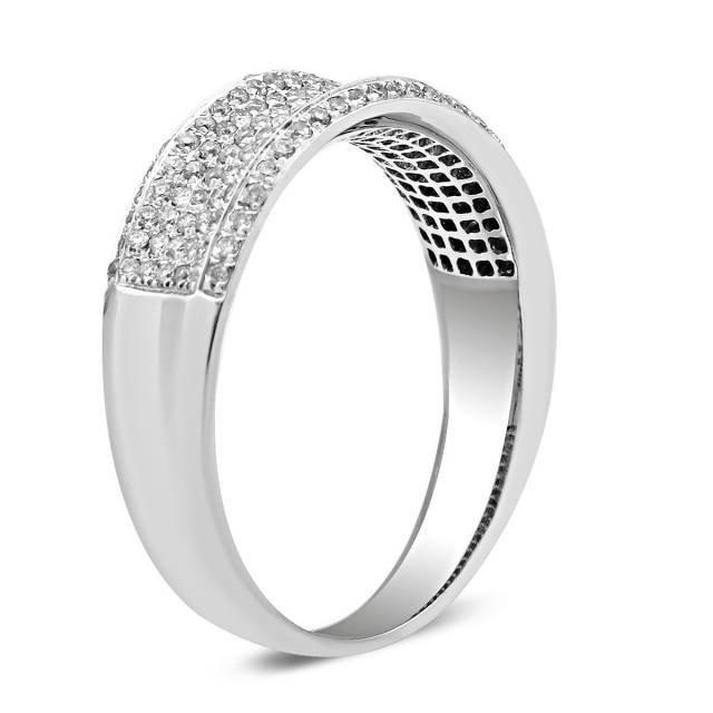 Кольцо из белого золота с бриллиантами (022129)