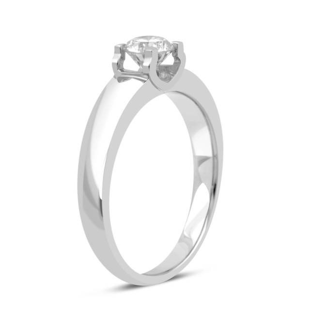 Помолвочное кольцо из платины с бриллиантом (044335)