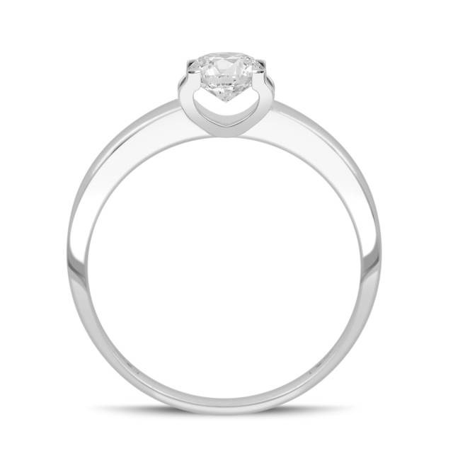 Помолвочное кольцо из платины с бриллиантом (044335)