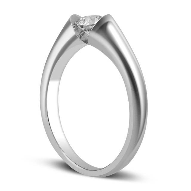 Помолвочное кольцо из платины с бриллиантом (044336)