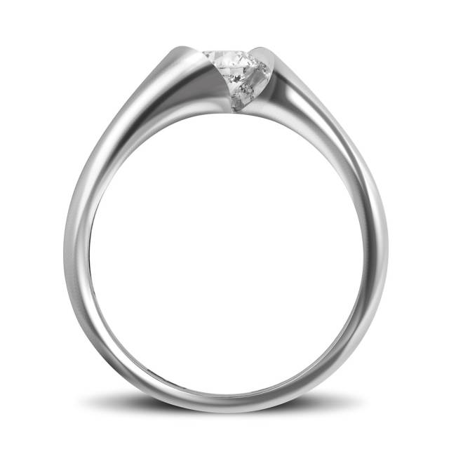 Помолвочное кольцо из платины с бриллиантом (044336)