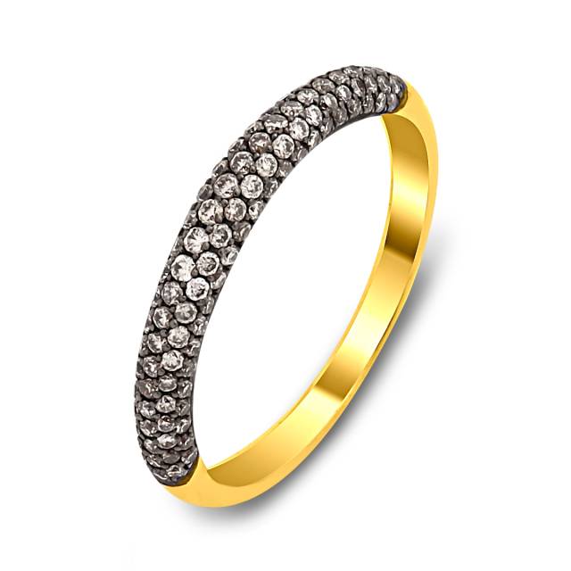 Кольцо из жёлтого золота с бриллиантами (021112)