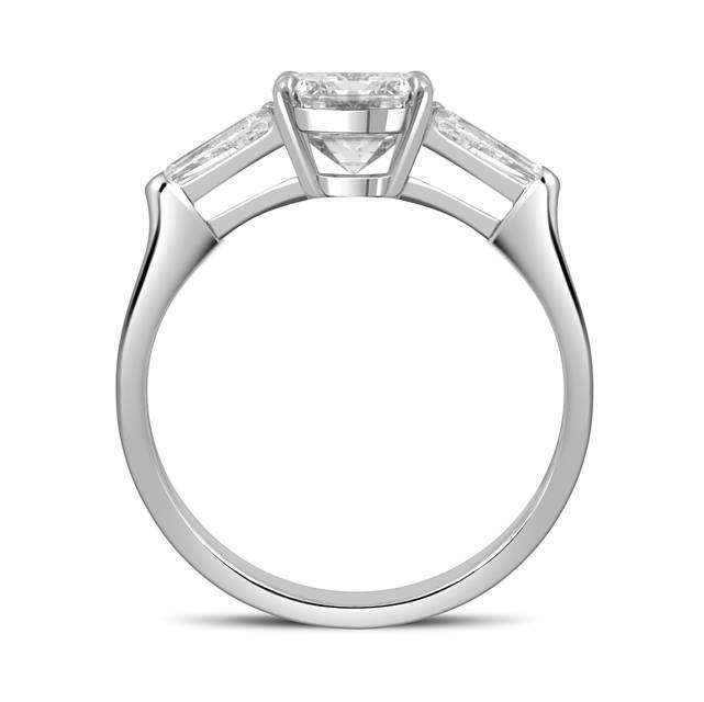 Помолвочное кольцо из белого золота с бриллиантами (046316)