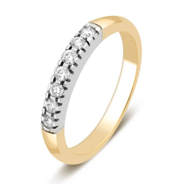 Кольцо из жёлтого золота с бриллиантами (018096)