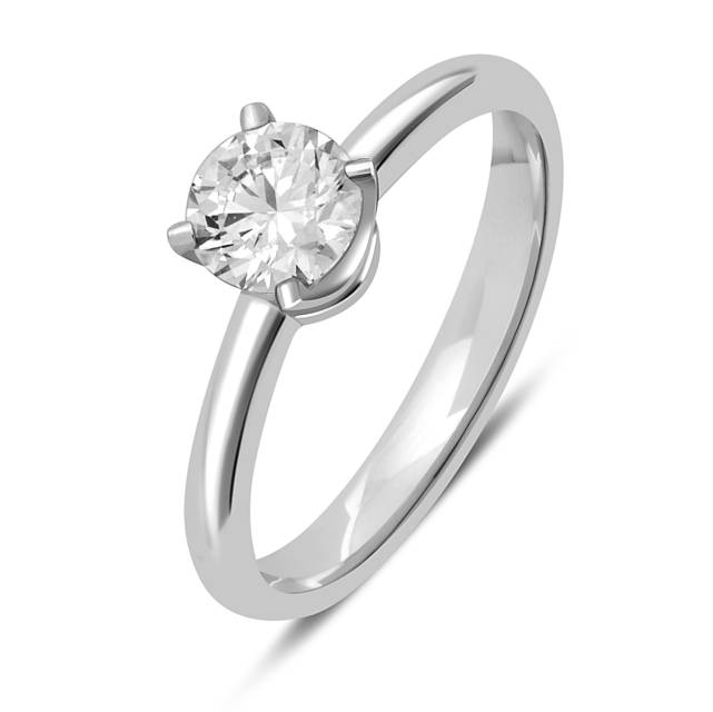 Помолвочное кольцо из белого золота с бриллиантом "Crivelli" (052638)