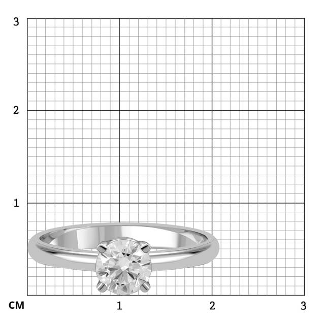 Помолвочное кольцо из белого золота с бриллиантом "Crivelli" (052638)