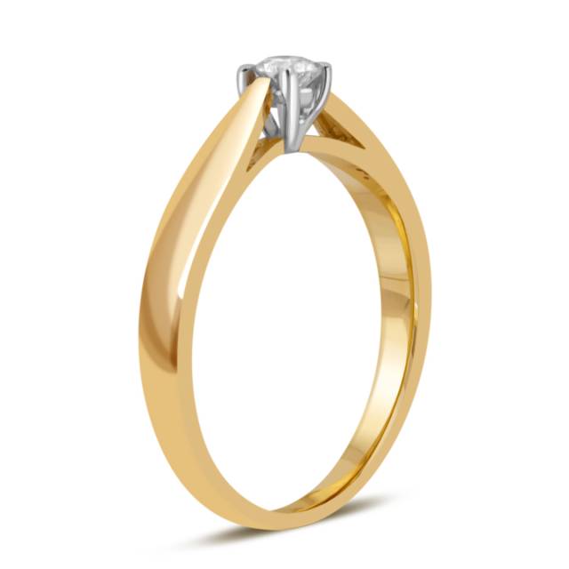 Помолвочное кольцо из жёлтого золота с бриллиантом (039398)