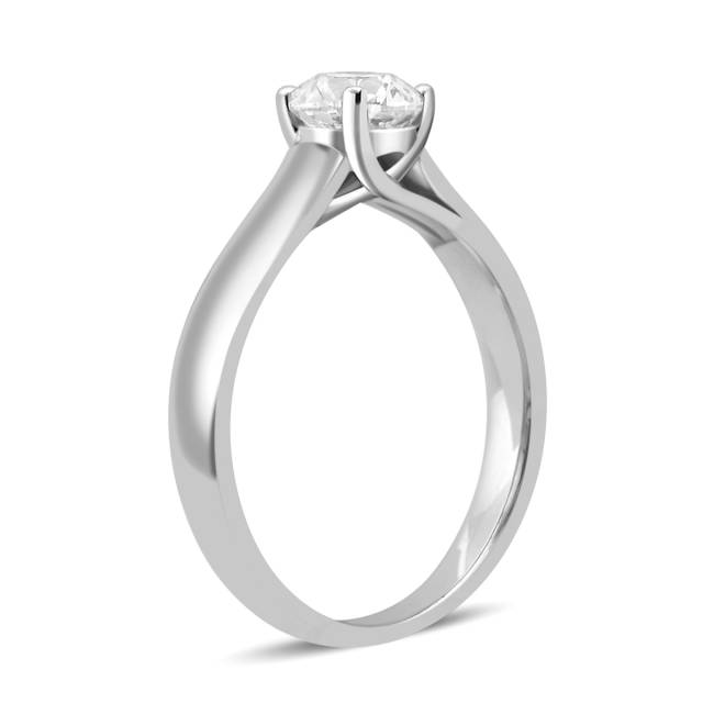 Помолвочное  кольцо из белого золота с бриллиантом (032815)