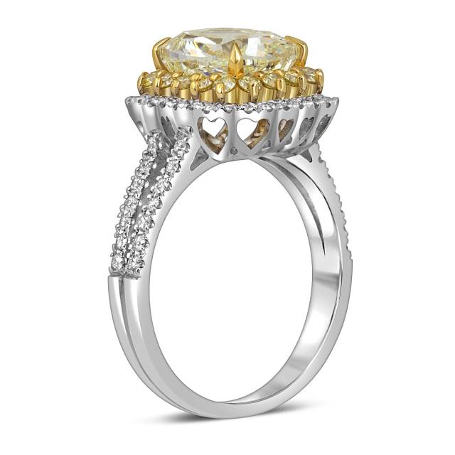 Помолвочное кольцо из белого золота с бриллиантами (055654)