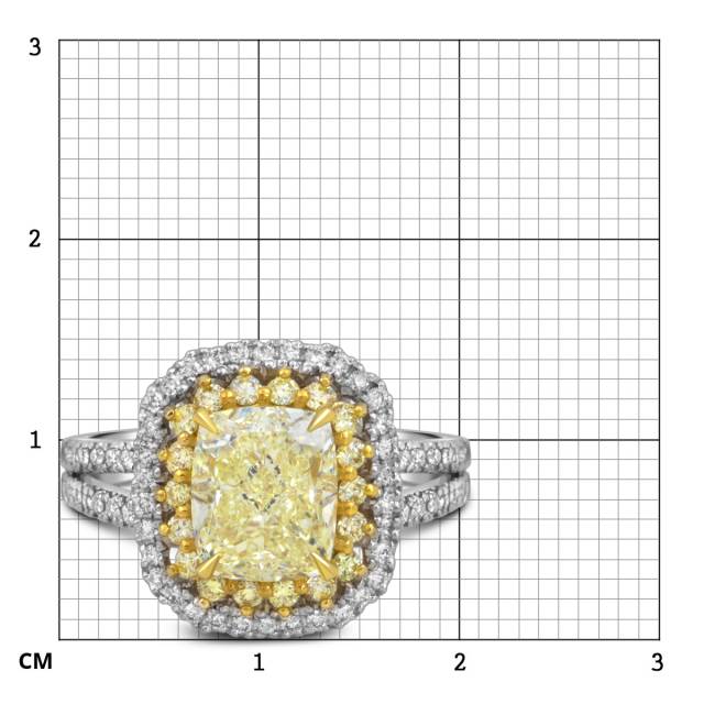Помолвочное кольцо из белого золота с бриллиантами (055654)