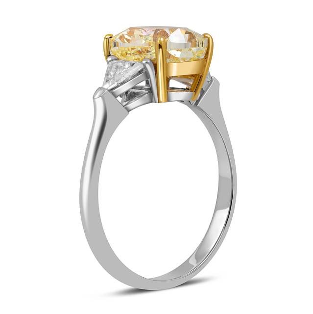 Помолвочное кольцо из белого золота с бриллиантами (052863)
