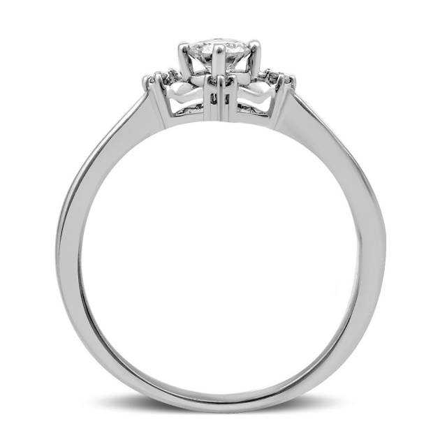 Помолвочное кольцо из белого золота с бриллиантами (025972)