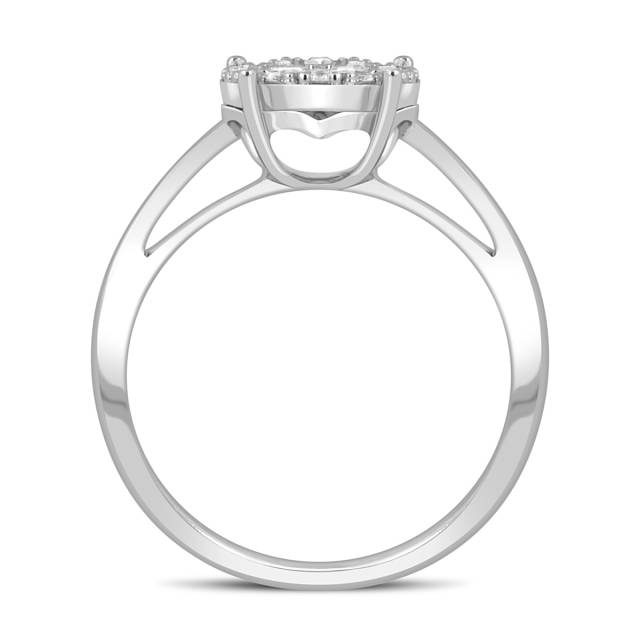 Кольцо из белого золота с бриллиантами (043941)