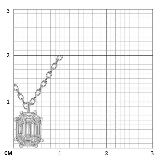 Колье из белого золота с бриллиантами (055164)