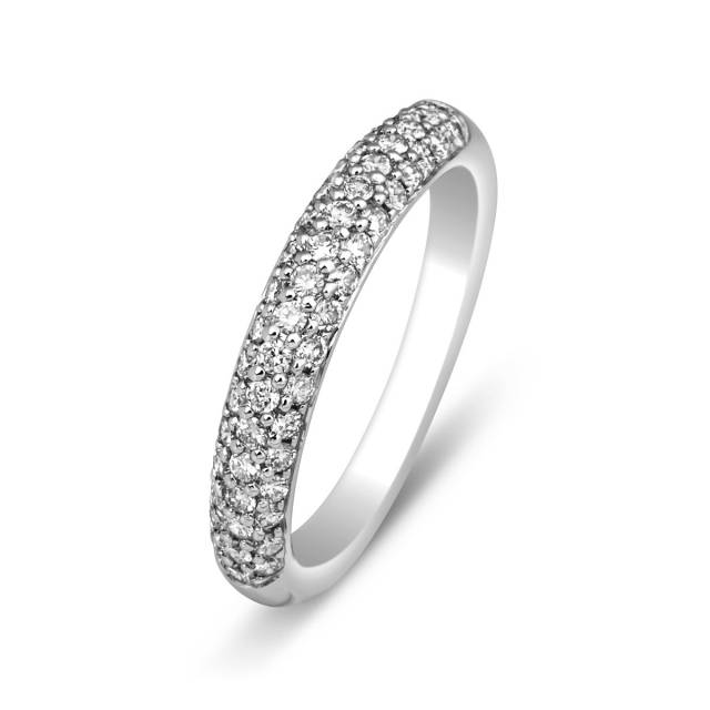 Кольцо из белого золота с бриллиантами (014231)