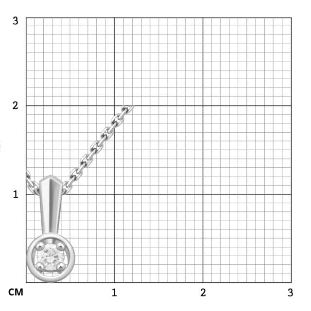 Колье из белого золота с бриллиантом (025792)