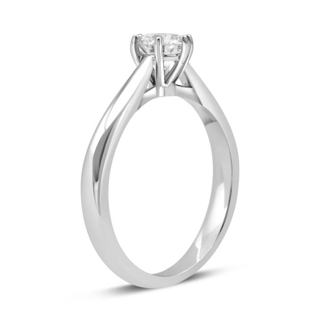 Помолвочное  кольцо из платины с бриллиантом (049245)
