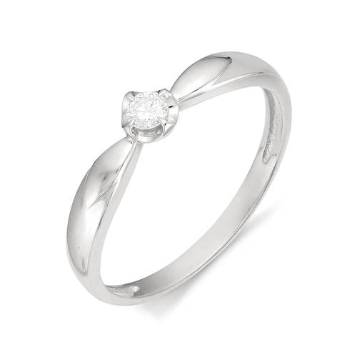 Помолвочное кольцо из белого золота с бриллиантом (030416)
