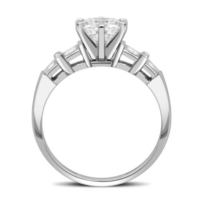 Помолвочное кольцо из белого золота с бриллиантами (037416)