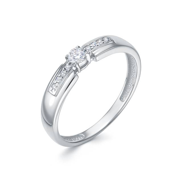 Кольцо из белого золота с бриллиантами (061101)