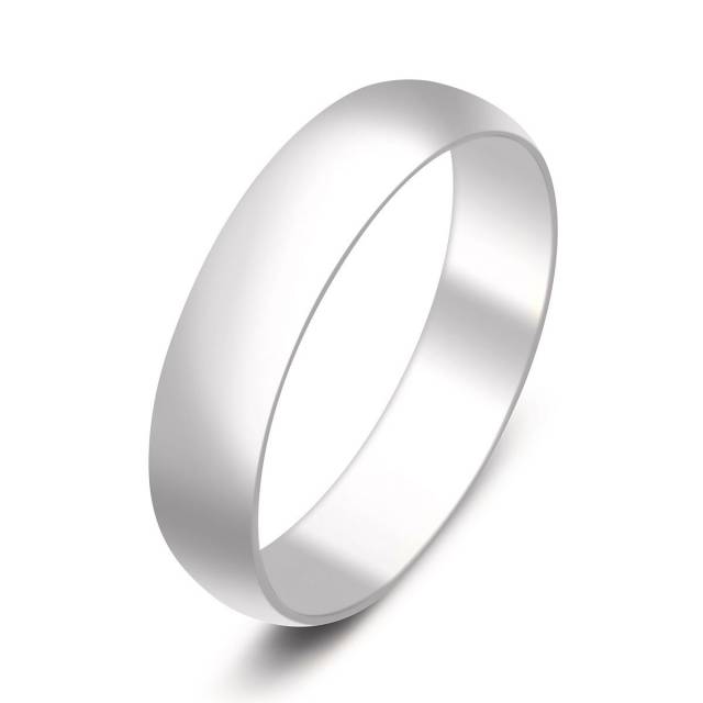 Обручальное кольцо из белого золота (000419)