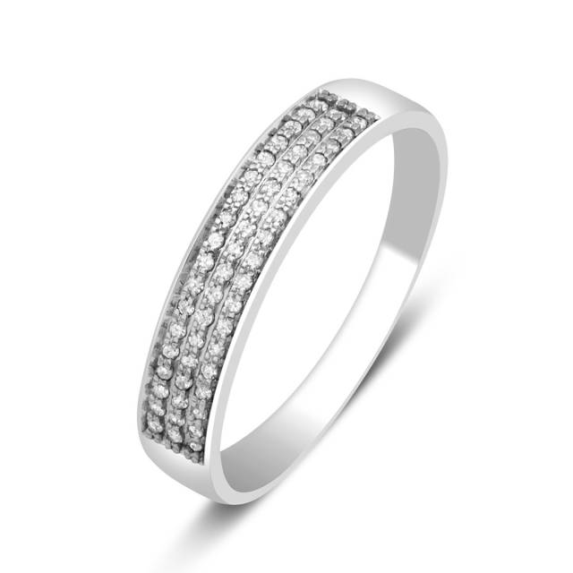 Обручальное кольцо из белого золота с бриллиантами (023992)