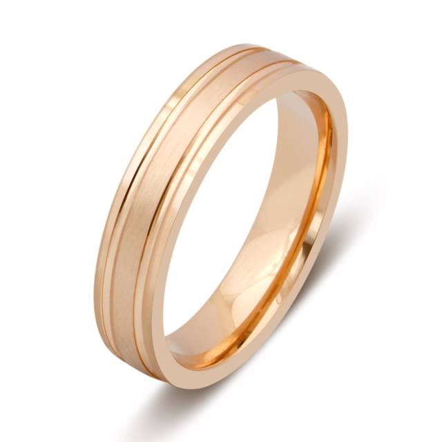 Обручальное кольцо из красного золота (028617)