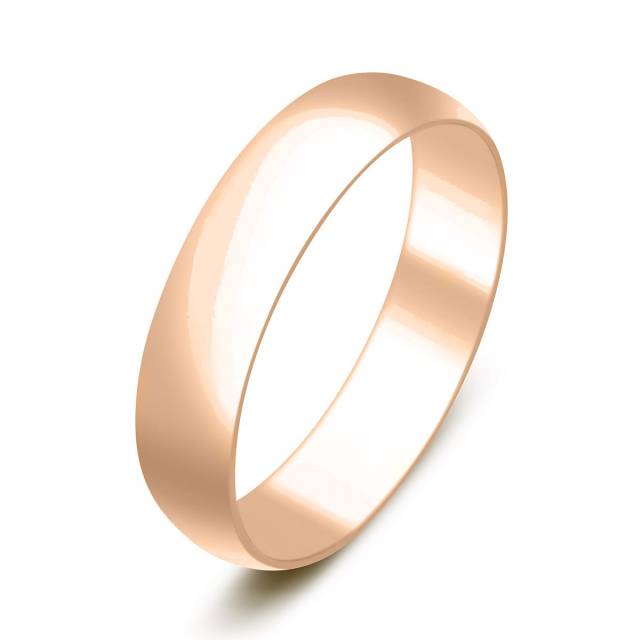 Обручальное кольцо из красного золота (000429)