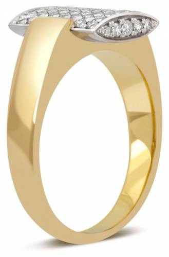 Кольцо из комбинированного золота с бриллиантами 16.5