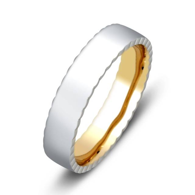 Обручальное кольцо из комбинированного золота Tiamo (014951)