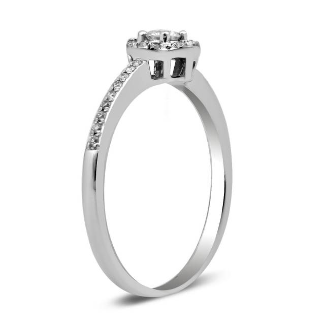 Помолвочное кольцо из белого золота с бриллиантами (025903)
