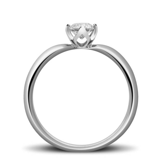 Помолвочное  кольцо из платины с бриллиантом (052344)