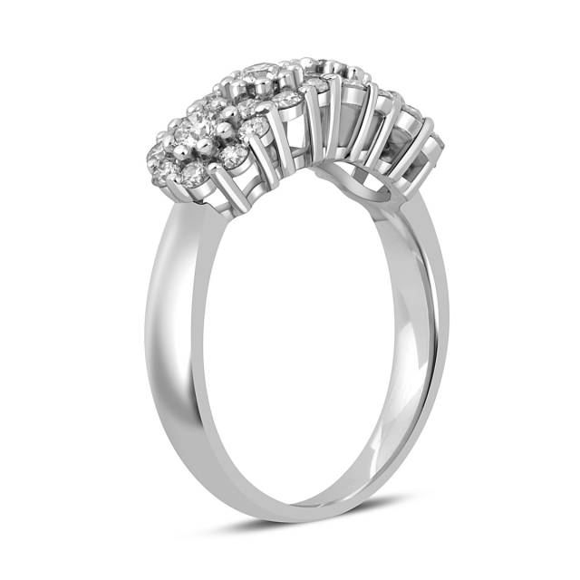 Кольцо из белого золота с бриллиантами (049740)