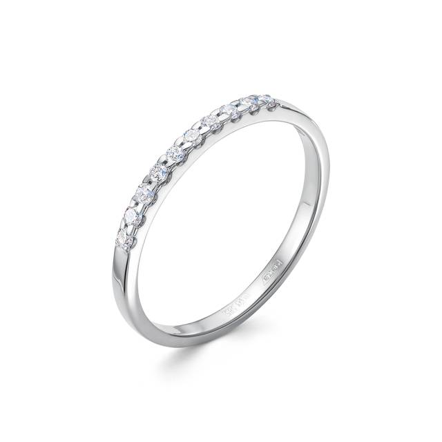 Кольцо из белого золота с бриллиантами (054007)