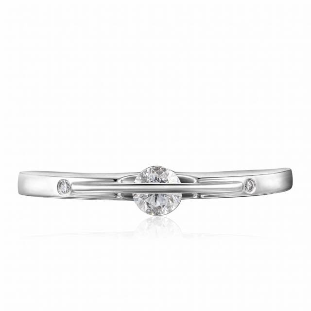 Помолвочное кольцо из белого золота "Танцующий бриллиант" (047773)