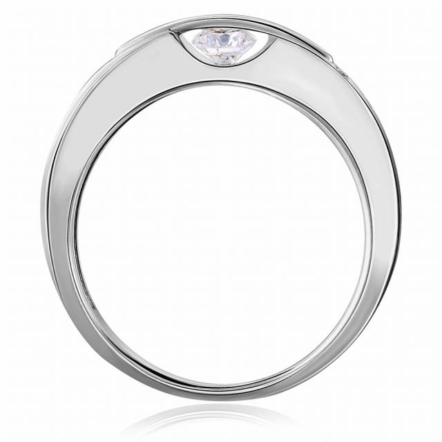 Помолвочное кольцо из белого золота "Танцующий бриллиант" (047773)