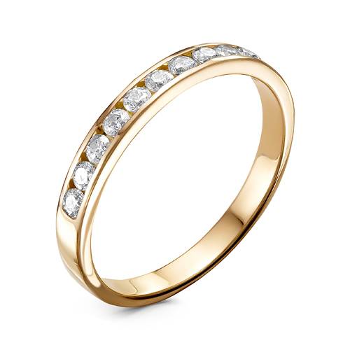 Кольцо из красного золота с бриллиантами (051095)