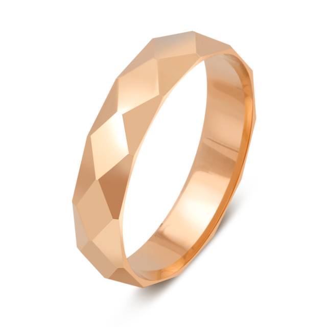 Обручальное кольцо из красного золота (045059)