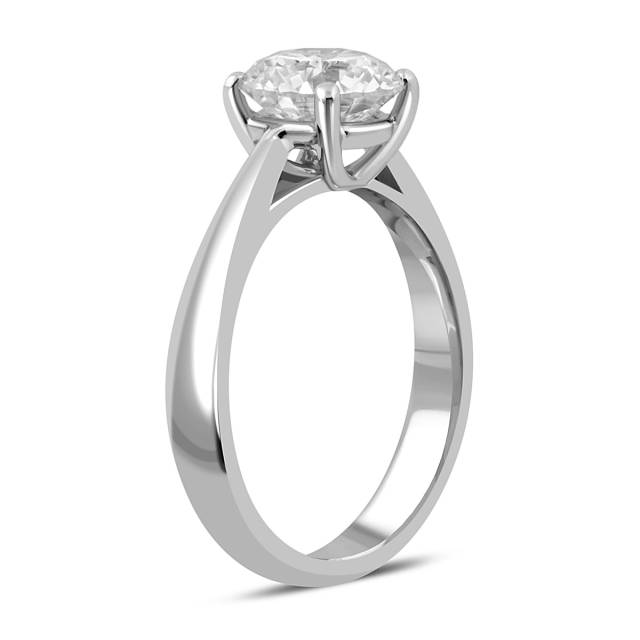 Помолвочное кольцо из белого золота с бриллиантом (050881)